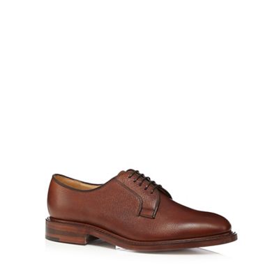 Loake Big and tall brown leather derby shoes